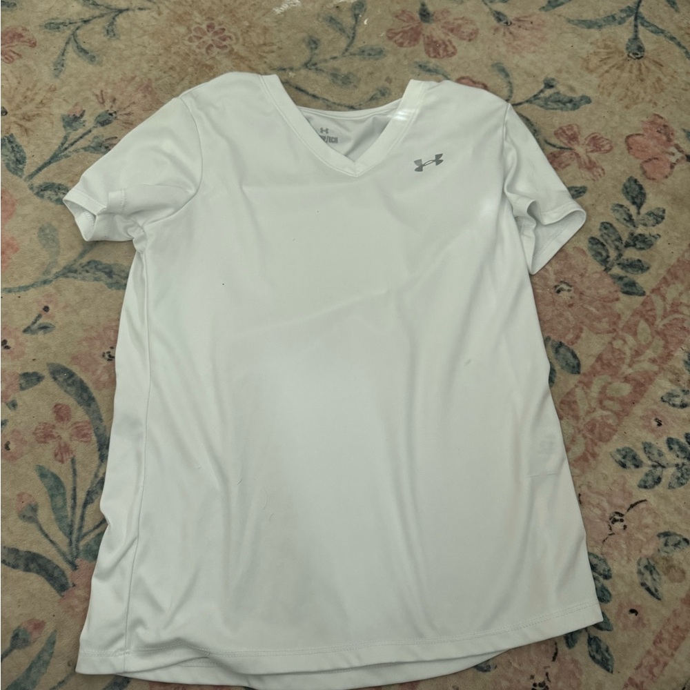 Under Armour Classic White V-Neck Tee